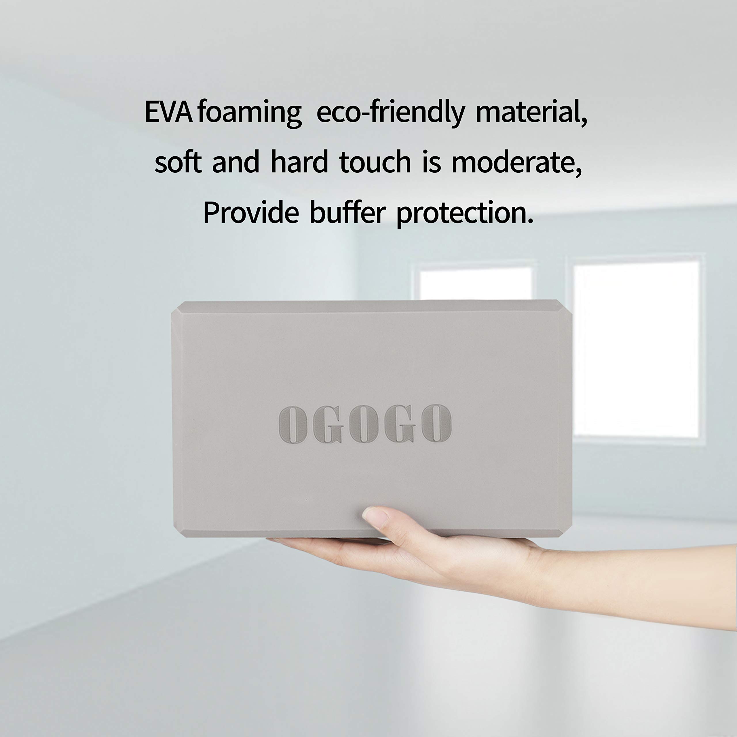 Yoga Block 2 Pack - High Density Soft Non-Slip Yoga Brick for women, Increase Posture Flexibility and Maintain Body Balance