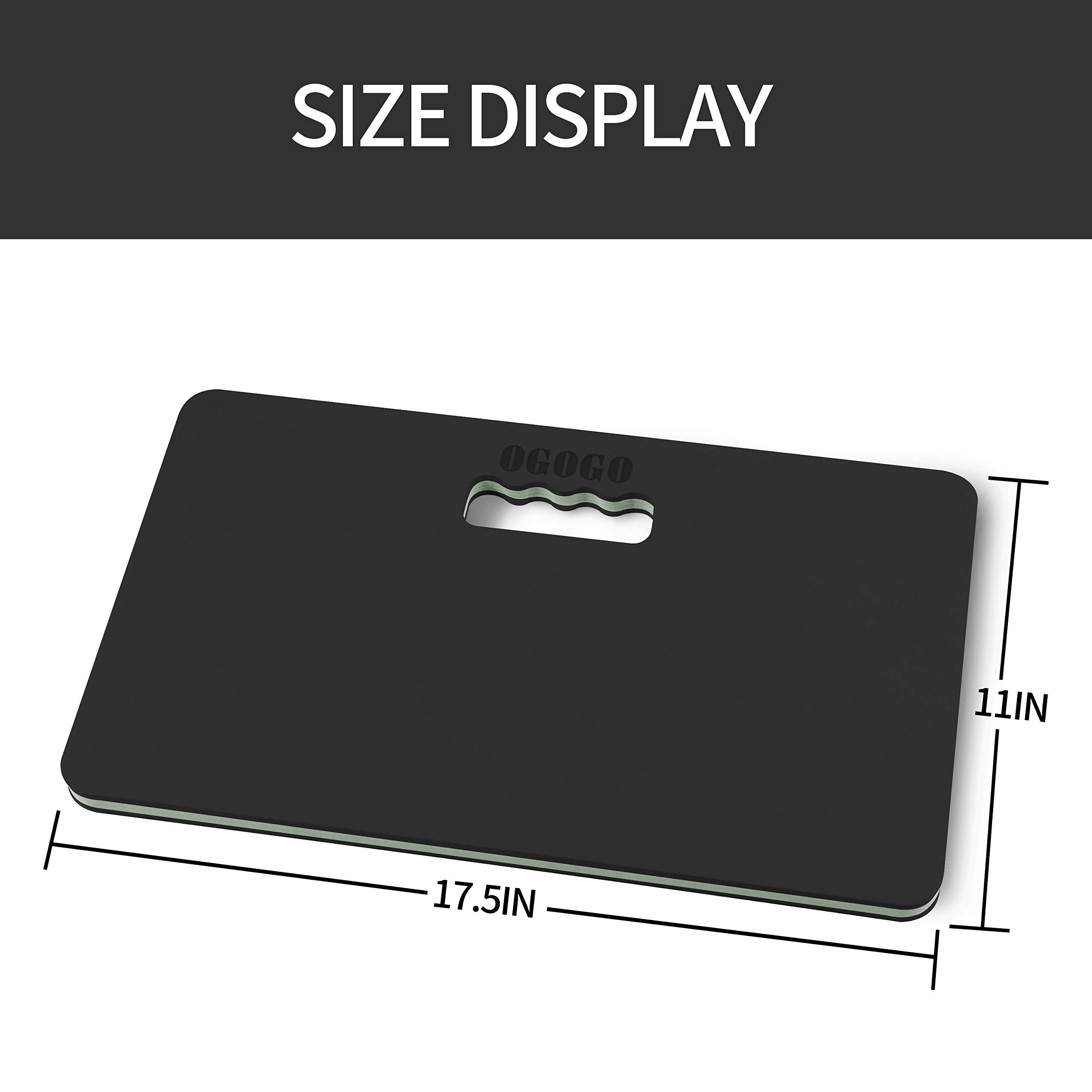 OGOGO Kneeling Pads - ECO-Friendly TPE Material Thick Extra Large Foam Comfort Kneeling Cushion for Gardening, Yard Work, Yoga, and Floor Kneeler for Baby Bath,17.5" x 11" x 3/4", Blue and Green Brand: OGOGO