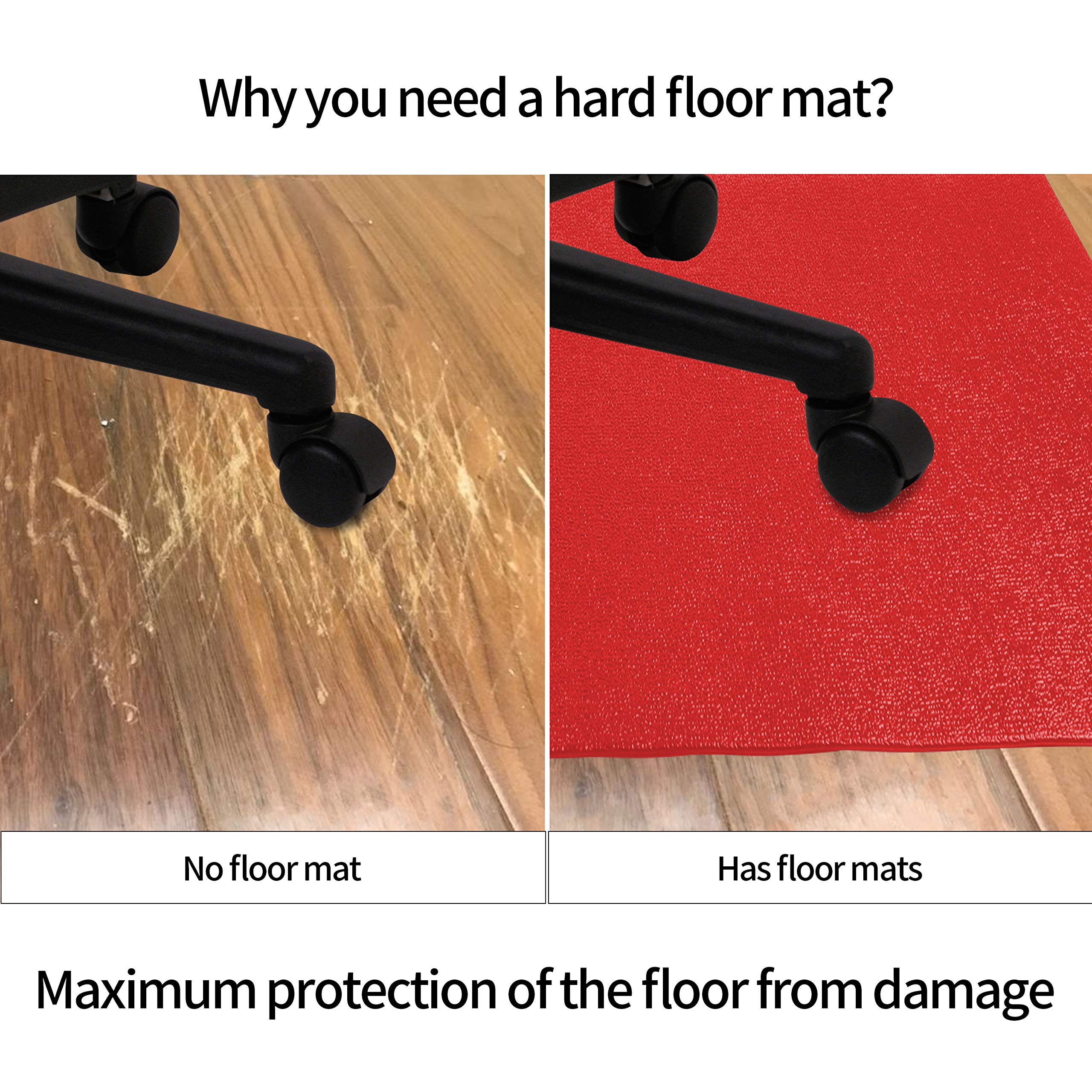 OGOGO Treadmill mat - Exercise Equipment mat for Home Workout， Spin Bike mat use On Hardwood Floors and Carpet Protection