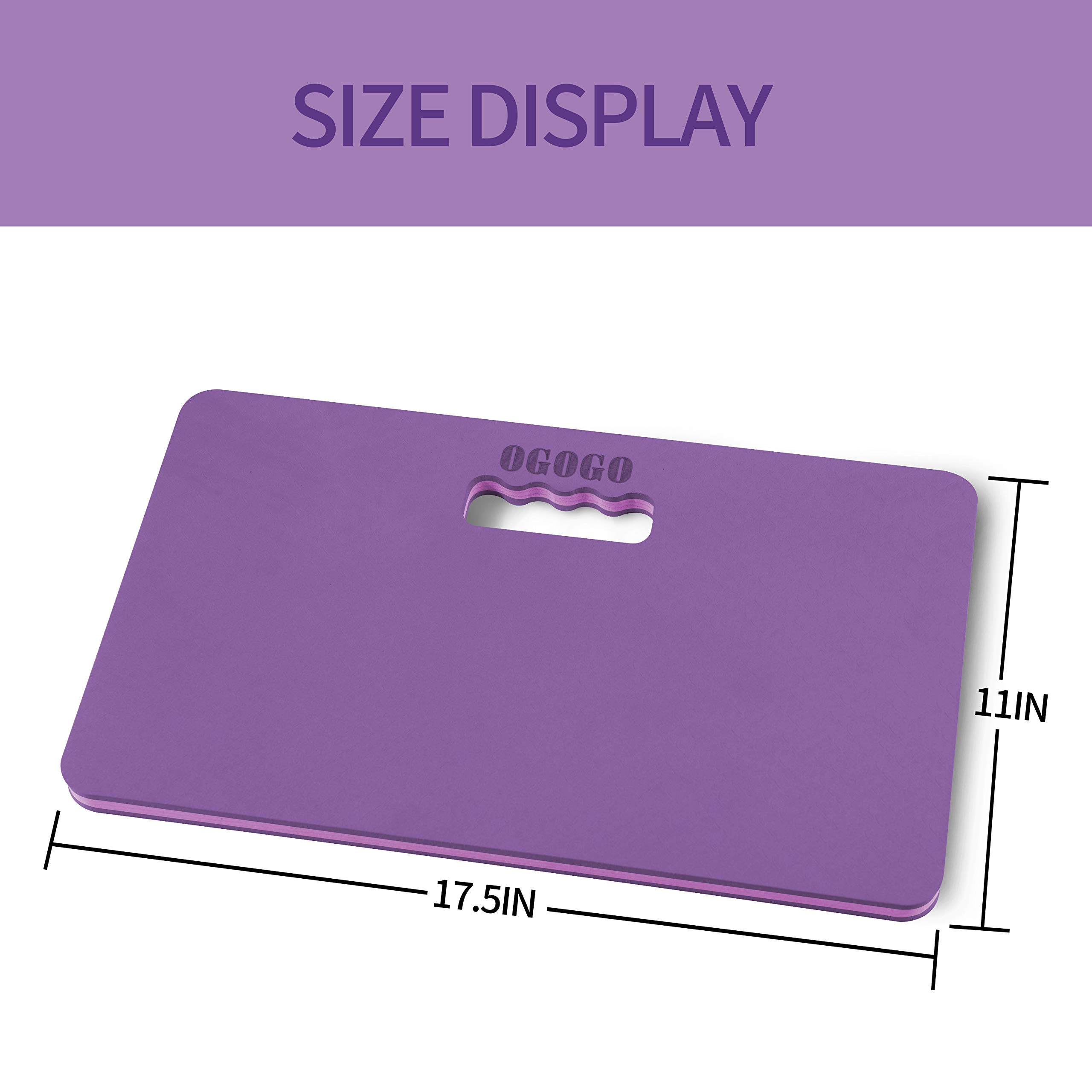 OGOGO Kneeling Pads - ECO-Friendly TPE Material Thick Extra Large Foam Comfort Kneeling Cushion for Gardening, Yard Work, Yoga, and Floor Kneeler for Baby Bath,17.5" x 11" x 3/4", Blue and Green Brand: OGOGO