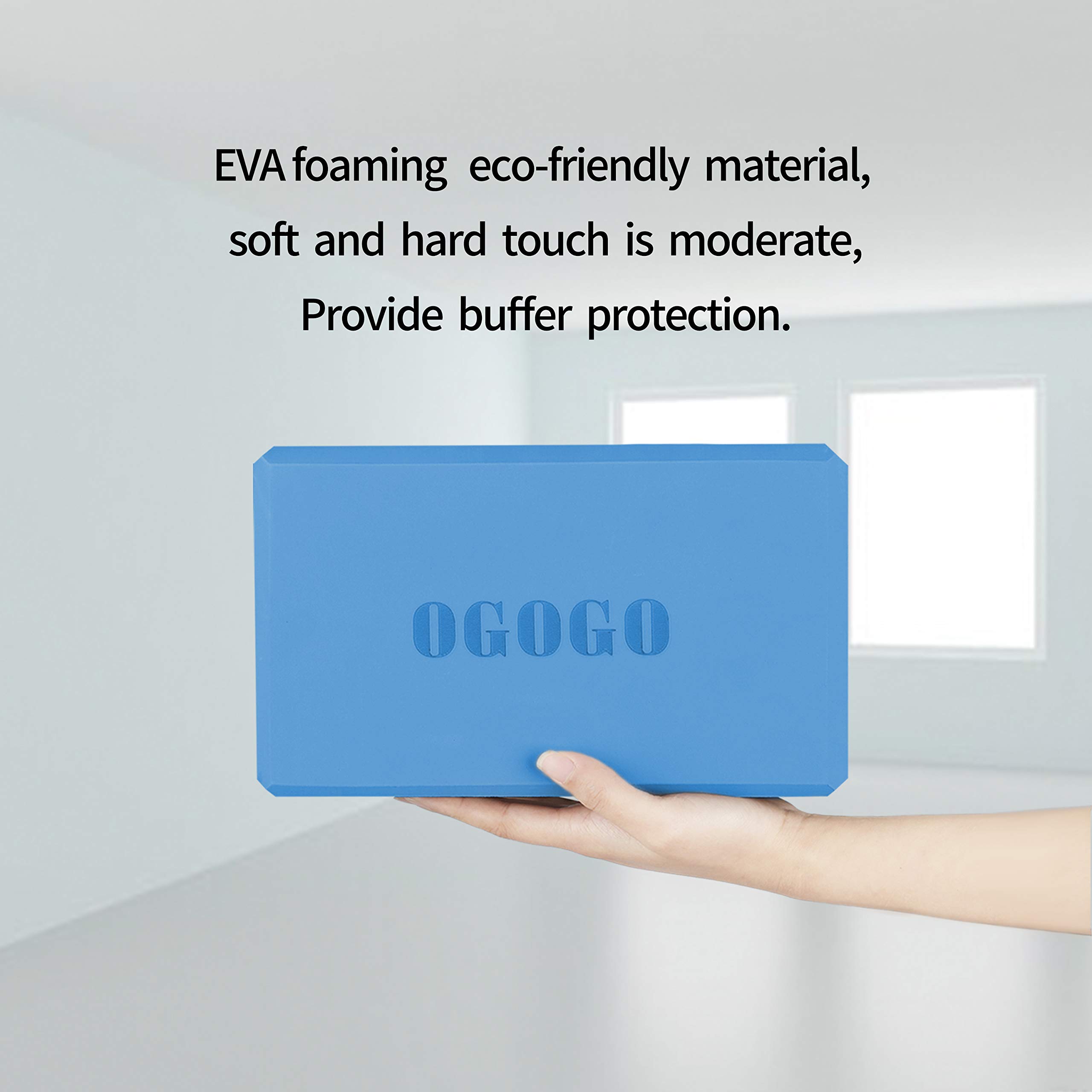 Yoga Block 2 Pack - High Density Soft Non-Slip Yoga Brick for women, Increase Posture Flexibility and Maintain Body Balance